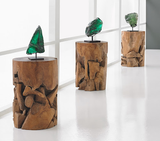 Phillips Collection Teak Chunk Round Side Table