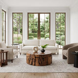 Phillips Collection Teak Chunk Round Coffee Table