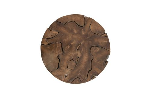 Phillips Collection Teak Chunk Round Coffee Table