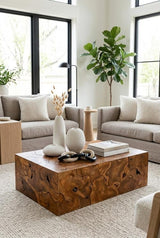 Phillips Collection Teak Slice Rectangle Coffee Table