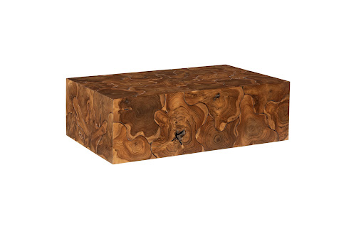 Phillips Collection Teak Slice Rectangle Coffee Table