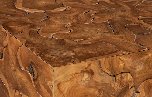 Phillips Collection Teak Slice Rectangle Coffee Table