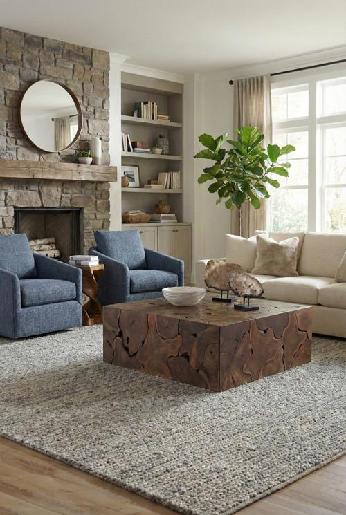Phillips Collection Teak Slice Square Coffee Table