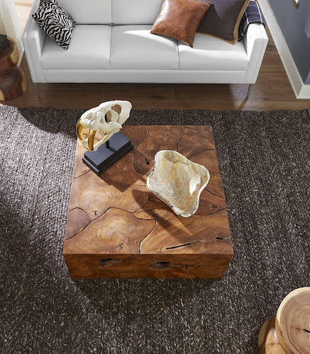 Phillips Collection Teak Slice Square Coffee Table