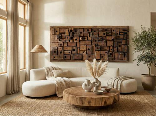 Phillips Collection Asken Wall Art Wood LG Accent