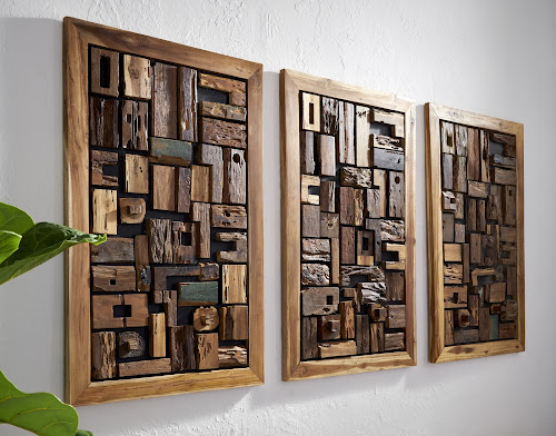 Phillips Collection Asken Wall Art Wood SM Accent