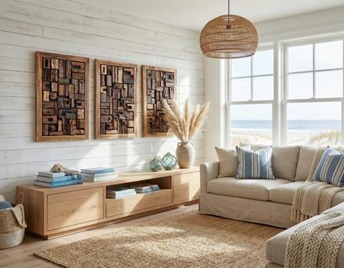 Phillips Collection Asken Wall Art Wood SM Accent