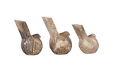 Phillips Collection Petrified Wood Birds Set of 3 Tabletop