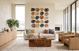 Phillips Collection Swirl Wall Tile Teak Wood Assorted Wall Art