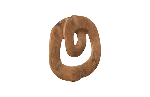 Phillips Collection Swirl Wall Tile Teak Wood Assorted Wall Art