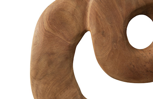 Phillips Collection Swirl Wall Tile Teak Wood Assorted Wall Art