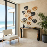 Phillips Collection Swirl Wall Tile Teak Wood Assorted Wall Art