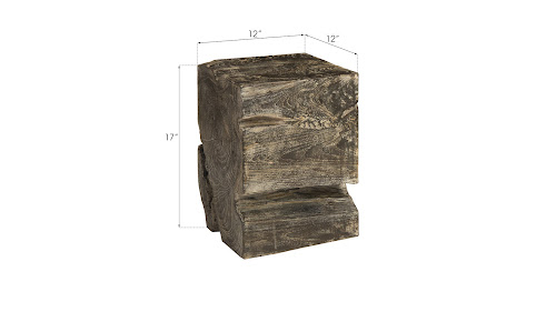 Phillips Collection Black Wash Square Stool