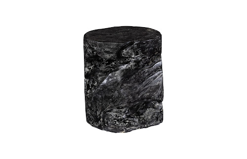 Phillips Collection Black Wash Round Stool