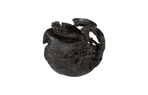 Phillips Collection Teak Black Brown Planter