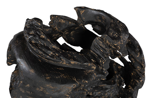 Phillips Collection Teak Black Brown Planter