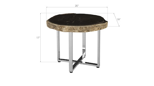 Phillips Collection Petrified Wood SS Legs Assorted Coffee Table