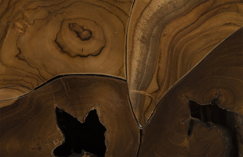 Phillips Collection Teak Slice Brown Side Table