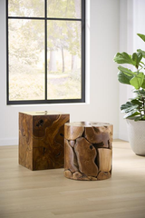 Phillips Collection Teak Slice Brown Side Table
