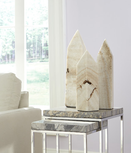 Phillips Collection Obelisk Sculpture Beige Tabletop