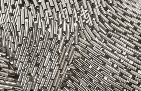 Phillips Collection Horse Pipe Sculpture, Rearing Stainless Steel Accent