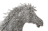 Phillips Collection Horse Pipe Sculpture Galloping Stainless Steel Accent