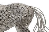 Phillips Collection Horse Pipe Sculpture, Walking Stainless Steel Accent
