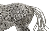 Phillips Collection Horse Pipe Sculpture, Walking Stainless Steel Accent
