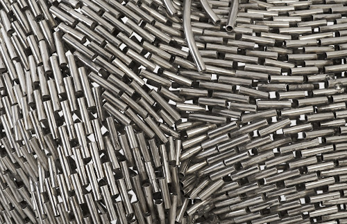 Phillips Collection Horse Pipe Sculpture, Walking Stainless Steel Accent