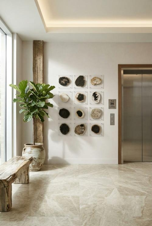 Phillips Collection Floating Petrified Slice Assorted Wall Art