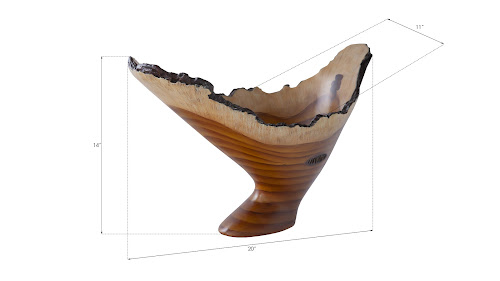 Phillips Collection Burled Faux Bois Vase