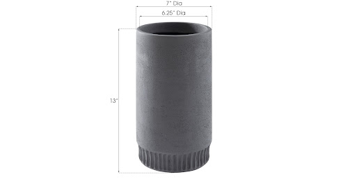 Phillips Collection Harvest Planter Small Dark Gray Vase