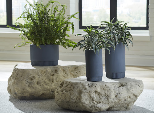 Phillips Collection Harvest Planter Medium Dark Gray Vase