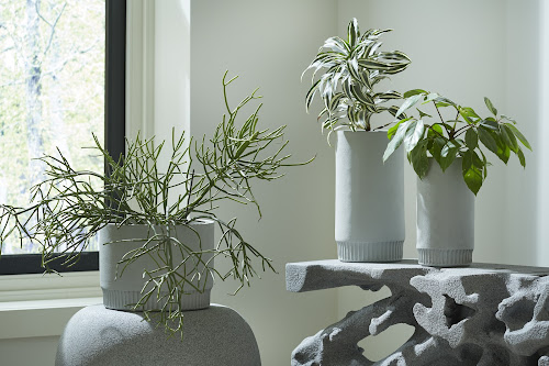 Phillips Collection Harvest Planter Medium Light Gray Vase