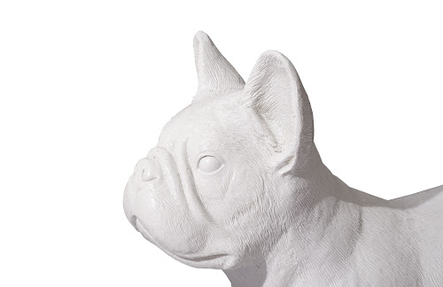 Phillips Collection French Bulldog Gel Coat White Accent