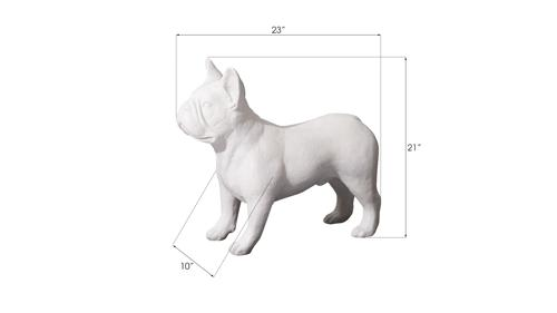 Phillips Collection French Bulldog Gel Coat White Accent