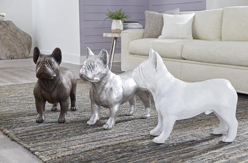 Phillips Collection French Bulldog Gel Coat White Accent