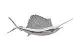 Phillips Collection Sail Fish Wall Sculpture Resin Silver Leaf Accent