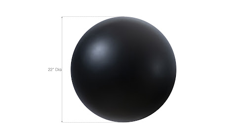 Phillips Collection Ball on the Wall Large Matte Black Accent