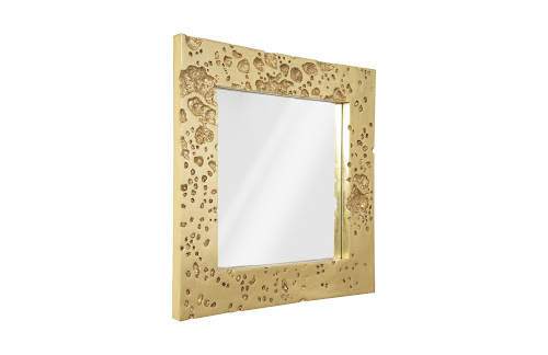 Phillips Collection Splotch Gold Leaf Mirror