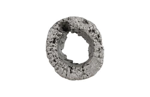 Phillips Collection Cast Eroded Wood Circle Wall Tile Silver Wall Art