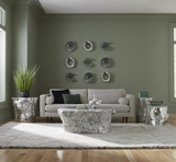 Phillips Collection Cast Eroded Wood Circle Wall Tile Silver Wall Art