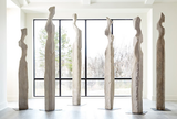 Phillips Collection Cast Women Sculptures, A , Colossal, Roman Stone Off White Accent