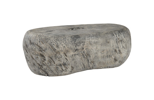 Phillips Collection Cast Organic River Stone Resin Faux Gray Stone Coffee Table