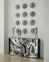 Phillips Collection Circles Wall Tile Silver Leaf with Antiquing Accent