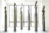 Phillips Collection Cast Women Sculptures, B , Colossal, Splinter Stone Finish Gray Accent