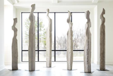 Phillips Collection Cast Women Sculptures, F , Colossal, Roman Stone Off White Accent
