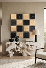 Phillips Collection Freeform  Table, Roman Stone, LG Off White Console