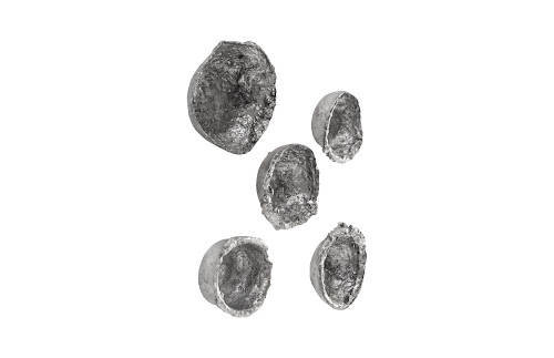 Phillips Collection Splash Wall Bowls Silver Leaf Set of 5 Accent