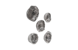 Phillips Collection Splash Wall Bowls Silver Leaf Set of 5 Accent